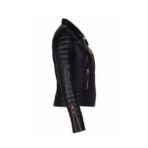 Chaqueta de Cuero para Mujer, Diseño Nuevo, Precio Accesible, 100% Cuero Puro, Precio de Venta, Secado Rápido, Servicio OEM - Product Image 6