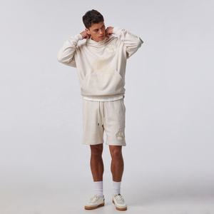 Conjunto corto de 2 piezas transpirable de fabricación OEM, conjunto corto de Sudadera con capucha de secado rápido para hombre a la moda, conjunto corto con logotipo personalizado al por mayor - Product Image 1