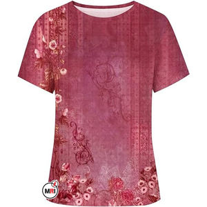 2024 nouveau été sublimation en gros de haute qualité 100% coton pp femmes T-shirts à manches courtes respirant Streetwear - Product Image 2