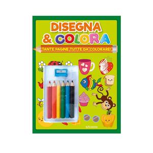 Edicart Style Colouring Activity Book with Jumbo <b>Pencil</b> Set Sharpener Educational Colourful Learning for Kids 4 Items 48 Pages - Product Image 1