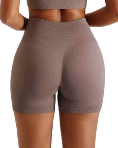 Nouveauté 2025 Shorts de yoga pour femmes Taille élastique Imprimé Couleur noire Poches latérales Polyester/Nylon Séchage rapide Respirant Gym - Product Image 4