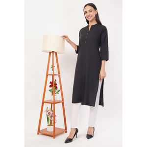 100% pur coton noir femmes prêt-à-porter décontracté extensible Kurti Izzu International bas prix à vendre vêtements de vêtement - Product Image 1