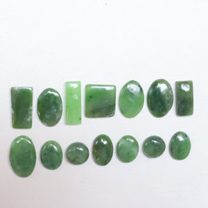 Lote de 14 piezas, cabujón de Jade de nefrita excelente, piedra suelta de aspecto impresionante de nefrita Natural para hacer joyas, piedra de Jade Wow de nefrita - Product Image 3