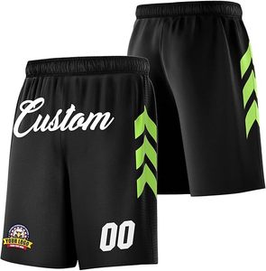 Pantalones Cortos de Baloncesto Personalizados HIC de 150 g/m², Doble Capa, Transpirables, Ropa Deportiva para Hombre, Unisex, Fabricante Mayorista OEM ODM - Product Image 3