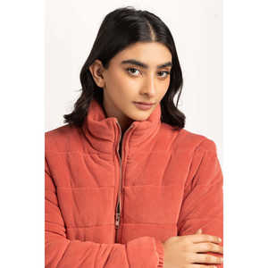 Blousons matelassés pour femmes avec logo personnalisé, durables, col montant, décoration perles, courts, fins, en spandex, tailles 3XL 5XL pour l'automne et l'hiver - Product Image 6