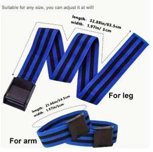 Sangle de soutien du coude réglable pour la musculation, la force athlétique, les hommes, bleu, rouge, fermeture à boucle et crochet, protection antidérapante - Product Image 4