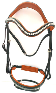Cabestro de brida de caballo de cuero cómodo personalizado al por mayor con accesorios sucios tamaños disponibles - Product Image 6