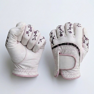 Guante de Golf Unisex de Piel de Cabretta de Indonesia para Mano Izquierda, Suave, Cómodo, Transpirable, Anti-UV, con Aberturas para los Dedos, Diseño Floral - Product Image 3