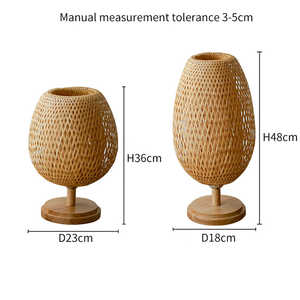 Lámpara de mesa de bambú ecológica diseñada para una iluminación interior sostenible y un atractivo estético natural en espacios de vida modernos - Product Image 3