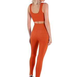 Conjunto de yoga deportivo de moda para mujer Patrón sólido de 2 piezas Hecho en Pakistán al por mayor - Product Image 2