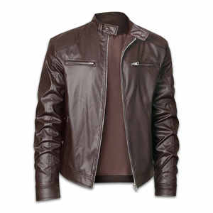 2024 veste en cuir respirant d'hiver pour hommes coupe-vent et classique pour moto utilisation extérieure pour l'automne/hiver - Product Image 1