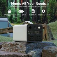 Estación de Energía Portátil de 300W con Panel Solar de 50W, Batería LiFePO4, Inversor de Onda Sinusoidal Pura, Energía de Respaldo para Camping y Emergencias