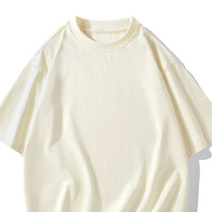 T-shirt ample pour homme en molleton français 100% coton biologique, poids lourd 300 GSM, coupe ample, style streetwear, séchage rapide, respirant - Product Image 3