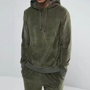 100% Cotton Solid <b>Fabric</b> Breathable Plus Size Men's Two-Piece <b>Velvet</b> Tracksuit Sets with Custom Logo From Pakistan Manufacturer - Product Image 2