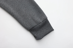 Sweat-shirt à capuche zippé pour homme, coupe classique, en coton tricoté, décontracté, automne, rouge et noir, avec blocs de couleur - Product Image 6