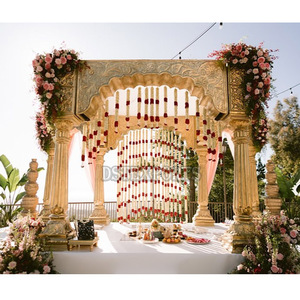 Rajwada tema Jharokha pilares boda Mandap tendencia personalizada calidad superior madera estilo musulmán pilares Mandapam Australia - Product Image 5