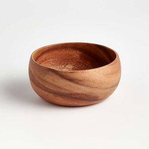 Ensemble de 3 bols gigognes en bois fabriqués à la main, parfaits pour les collations, les salades, les fruits, les bols en bois d'acacia, design rustique, élégant et fonctionnel - Product Image 6