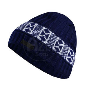 Bonnets de qualité supérieure dernière conception vente en gros 100% laine et coton bonnets personnalisés - Product Image 4