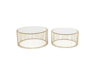 Meubles de haute qualité Table d'appoint décorative Nouveau design Table basse décorative en bois et en verre Fabricant de gros Exportateur