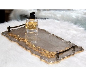 Plateau décoratif en résine de haute qualité, rectangulaire, disponible en plusieurs couleurs, pour la décoration intérieure - Product Image 4