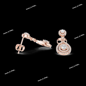 Pendientes Largos de Plata con Doble Lágrima y Diamantes de Moissanita, Diseño Elegante y Lujoso para Fiestas - Product Image 4