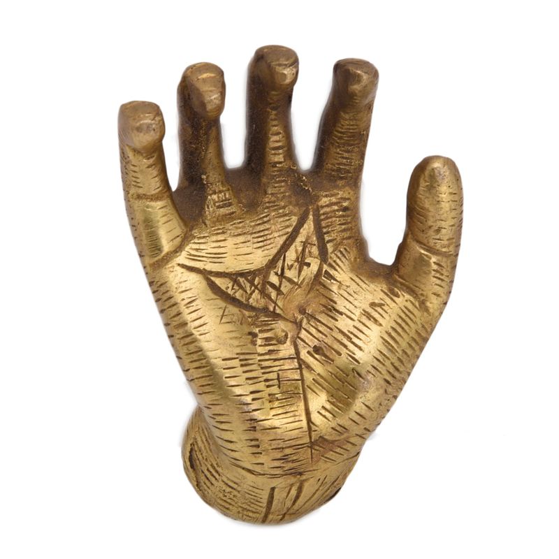 Classic Heavy Metal Paperweight Hand Shaped