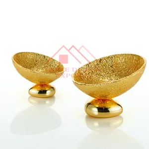 Mini prato para doces, tigela de prato para doces com suportes de plataforma/dourado premium, tigela de flor enchida para decoração de casa