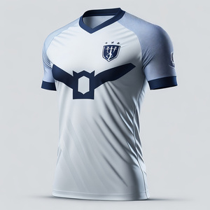 Maillot de football en tissu polyester 100% de haute qualité pour hommes, manches courtes sublimées avec logo personnalisé, maillots d'uniforme de football - Product Image 1