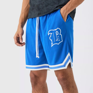 Pantalones cortos de malla de baloncesto con bordado personalizables brillantes en blanco impresos con bolsillos Precio bajo barato Laker - Product Image 2