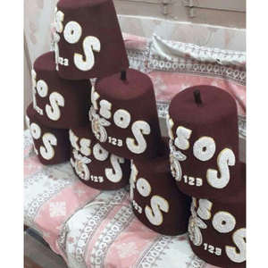 Chapeau maçonnique Shriner Fez personnalisé pour votre nom de loge ISIS & Number Custom Shriner TEMPLE Fez Hat avec strass - Product Image 3