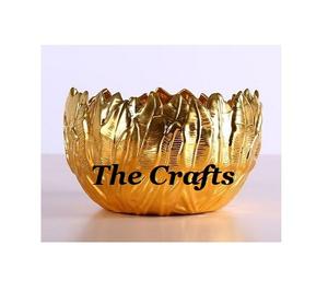 Aluminium Gold Color Serving <b>Snacks</b> <b>Bowl</b> Set Of Two Different Sizes Chocolate <b>Bowl</b> For Wedding Party Usage - Product Image 3