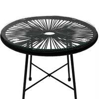 Table de salle à manger de style rétro prête à l'exportation, mobilier de jardin extérieur en acier, table en métal avec structure extérieure, pour plage, cuisine, parc, Espagne
