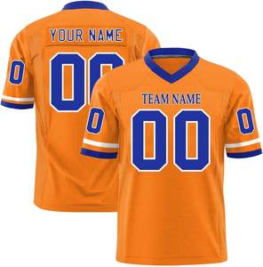 Camisetas de fútbol de malla de poliéster OEM, manga de secado rápido, rayas, logotipo de equipo personalizado, nombre, números, uniforme con estampado de transferencia de calor - Product Image 1