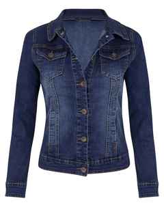 Veste en jean tendance pour femme, style 2024, personnalisée, déchirée, effet délavé, streetwear, veste en jean élégante pour femme - Product Image 4