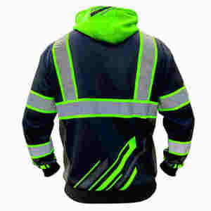 Ropa DE TRABAJO Sudadera con capucha Trabajo personalizado Ropa de punto Construcción DE SEGURIDAD Sudadera con capucha Chaleco DE SEGURIDAD reflectante de alta visibilidad Sudadera con capucha - Product Image 3