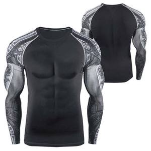 Personnalisé Sublimé Concevez Votre Propre Adulte Gym Fitness À Manches Longues Imprimé Rash Guards Hommes Spandex Polyester Vêtements de Sport Respirant - Product Image 5