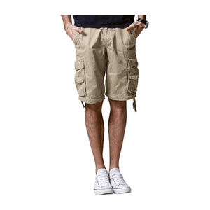 Pantalones cortos Cargo ligeros de calidad superior para hombre, pantalones cortos de trabajo de secado rápido con múltiples bolsillos, 100% algodón, patrón sólido, tela peor - Product Image 4
