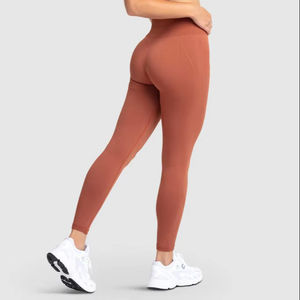 Mallas de entrenamiento sin costuras de compresión de glúteos fruncidas de cintura alta para mujer, mallas de entrenamiento ajustadas de diseño personalizado para adultos - Product Image 3