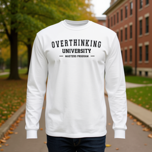 Overthinking University Camiseta de manga larga Masters Program, unisex, talla para adultos - Product Image 3