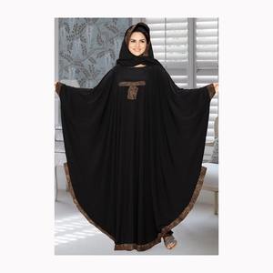 2024 último Turquía EID modesto Dubai Abaya para niña Kimono musulmán mujeres vestido de lujo lindo bordado mangas Lino abierto Abaya - Product Image 1