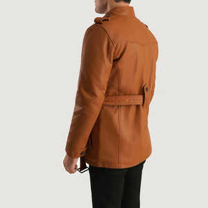 Veste d'hiver pour hommes Top Design avec col montant manches longues 100% cuir de haute qualité personnalisable prix raisonnable - Product Image 4