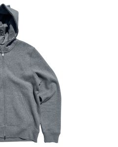 Sudadera con capucha de algodón grueso con cremallera en color gris carbón, diseño unisex con capucha con cordón y bolsillos, estilo casual liso OEM - Product Image 2