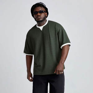 T-shirts décontractés pour hommes en gros T-shirt à épaules tombantes confortable et simple à la mode avec T-shirt à manches courtes pour homme - Product Image 3