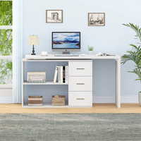 Vente à chaud de meubles en bois simples et minimaux grands tiroirs meubles de bureau de salon moderne bureau avec 3 tiroirs