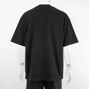 Fast Custom 220gsm Heavyweight 100% Cotton Oversized Fashion Drop Shoulder Men's T-<b>Shirt</b> Anti-pilling O-Neck - Product Image 5