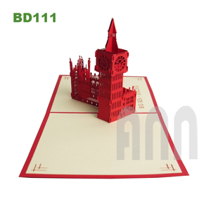 Cartes de vœux 3D faites à la main de haute qualité, motif grand monument, paysage de la Grande-Boucle, style japonais, fournitures de décoration pour Thanksgiving ANN - Product Image 3