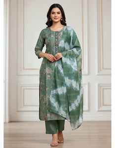 开斋节系列经济手工三件套垂直拉绒女式派对服尺码 <span class=keywords><strong>M</strong></span> 至 XXL 单色批发出口供应 - Product Image 6