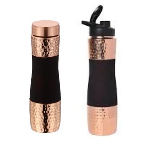 Botella de Cobre Curva de Terciopelo de 330 g de Primera Calidad al por Mayor, 1 L, Agrega un Toque de Elegancia a tu Día con la Botella de Cobre - Product Image 1