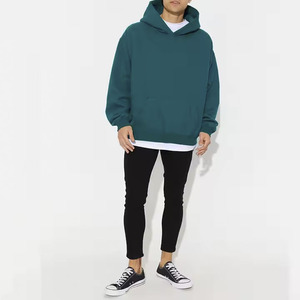 Ventes en gros de sweats à capuche d'hiver personnalisés de haute qualité en polyester/coton, sans cordon, à impression numérique pour hommes - Product Image 5
