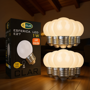 Ampoule LED sphérique E27 1W 230V Blanc chaud 3000K - Product Image 3